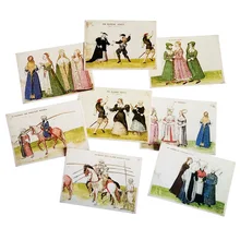 16pcs/lot Vintage Ancient Human's Life Postcard Fashion Gift Wish Card Postcard Birthday Greeting Card Classical Greeting Cards 30sheets lot van gogh oil painting postcard vintage van gogh paintings postcards greeting card wish card fashion gift