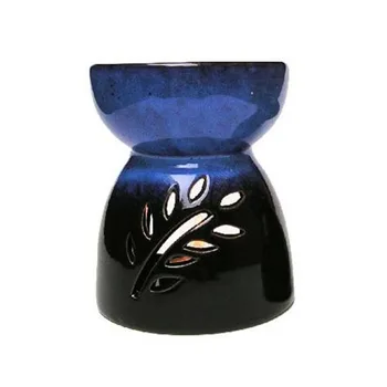 

Ceramic Essential Oil Incense Burner Aromatic Furnace Big Capacity Hollow Leaf Burner Aroma Oil Lamp Use SPA Home Decor