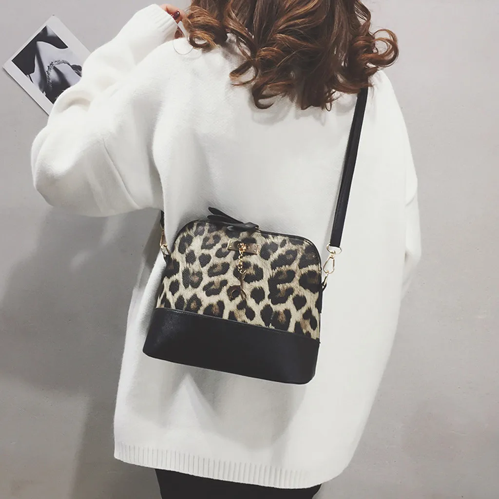 Модная стильная женская сумка через плечо с леопардовым принтом с подвеской в виде олененка, сумка через плечо, сумка через плечо, Bolsos Mujer# YL5