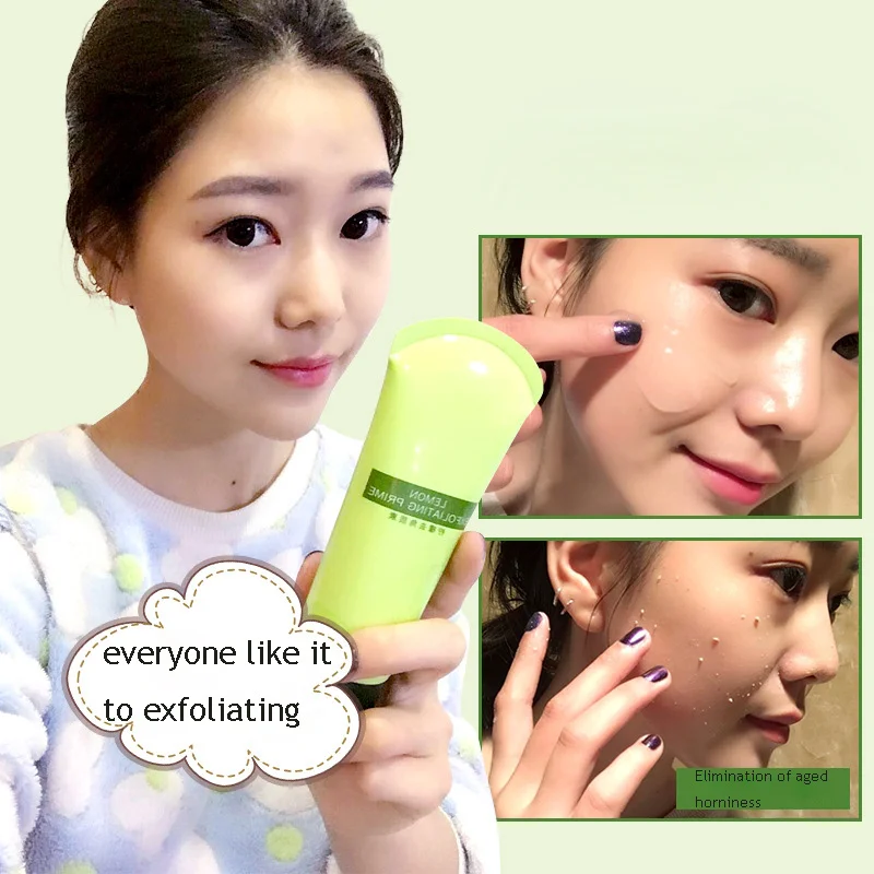 

Natural Lemon Facial Cleanser Soft Organic Facial Exfoliating Cream Whitening Peeling Cream Gel Face Scrub Facial Care