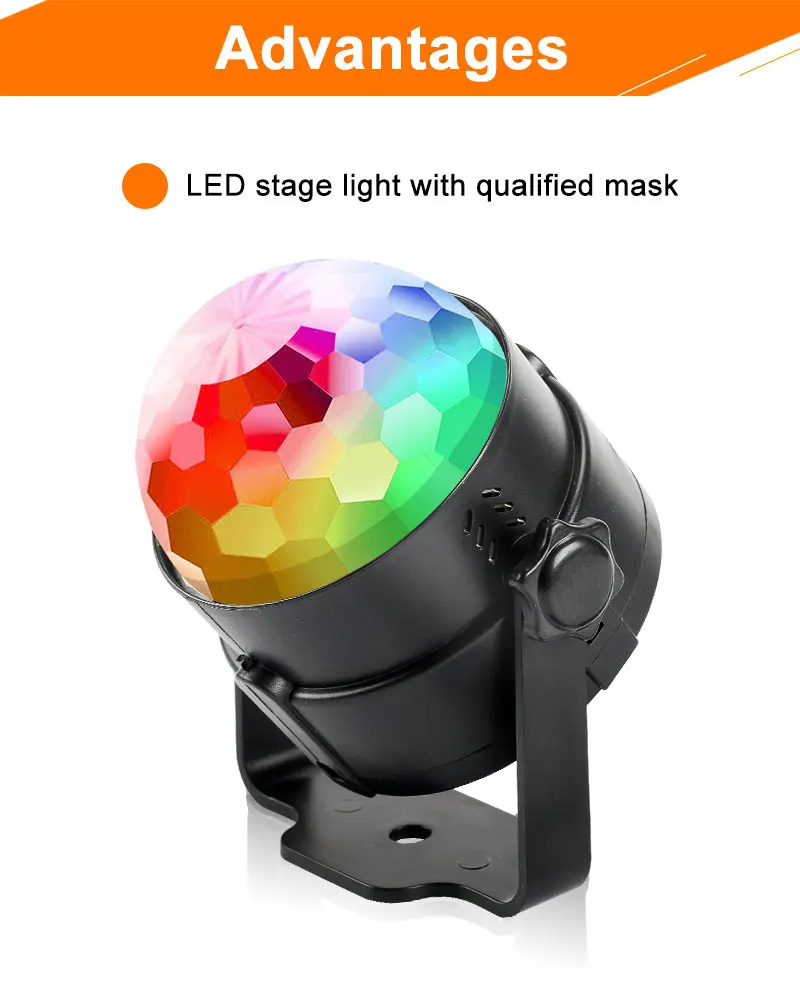 7 цветов мини RGB светодиодный хрустальный магический шар сценическая лампа звуковой активированный лазерный проектор вечерние Диско клуб DJ светильник