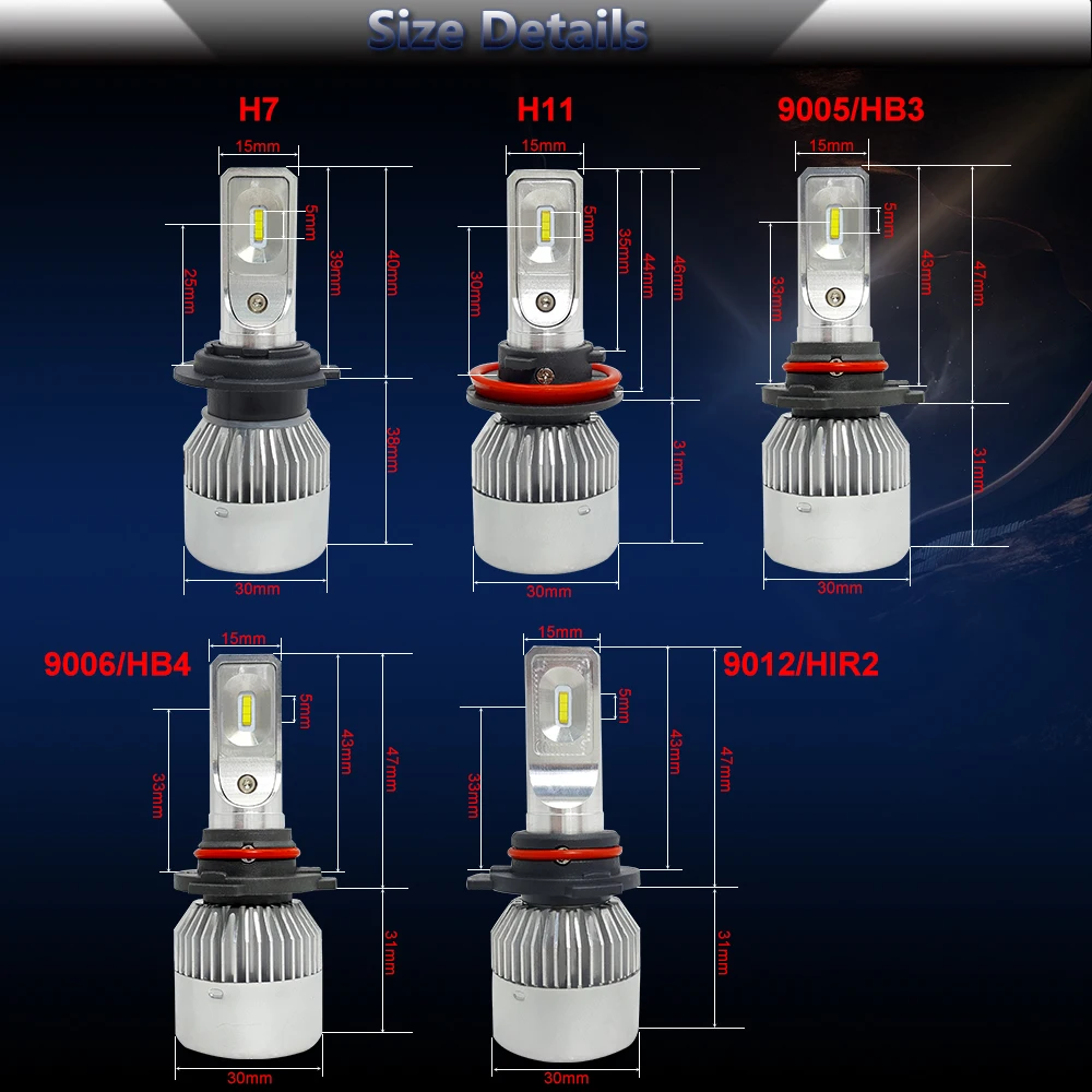 OSRAM-bombillas Led para faros delanteros de coche, luces antiniebla H4,  H7, 6000K, CSP, H9, H8, H11, HB3, HB4, 9005, 9006, 9012, HIR2, Mini Turbo