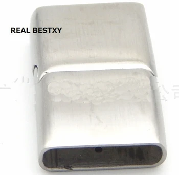 

REAL BESTXY 10pcs/lot Flat Magnetic Clasp Magnet Lock Wholesale Jewelry Findings Clasps for Flat Leather Bracelet
