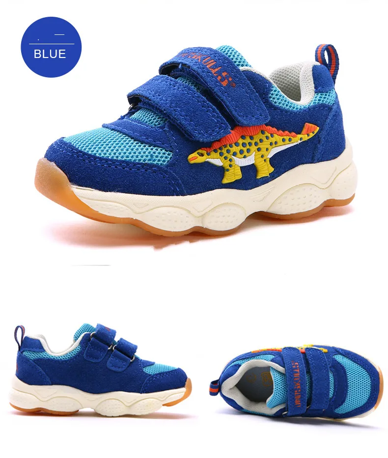 Dinoskulls LED Shoes for Kids Light Up Boys Sneakers Mesh Breathable Glowing Tenis Children Shoes 2019 Summer Toddler Trainers