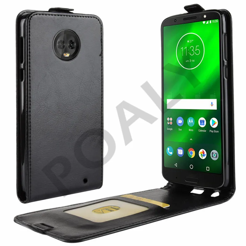 Флип-чехол для Motorola Moto G6 Plus роскошный чехол-кошелек из искусственной кожи чехол