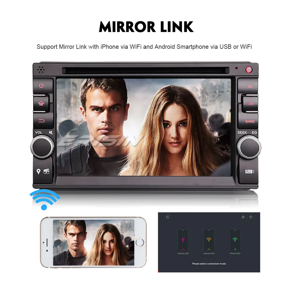 Best Erisin ES4836U 6.2 inch car dvd player android 9.0 2G RAM PX30 DAB OBD WIFI 3G for universal cars 2