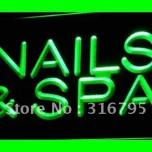 I356 ногти и спа-салон красоты салон светодиодный неоновый свет вывеска Вкл/Выкл Переключатель 20+ цвета 5 размеров