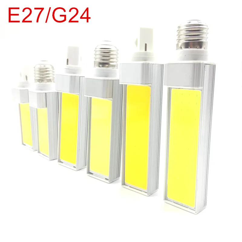

LED Bulbs 10W 12W 15W G24/E27 COB LED Corn Bulb Lamp Light 180 Degree AC85-265V led Spotlight Horizontal Plug Light