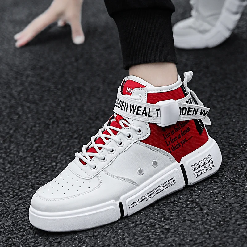 Men Summer Autumn Sneakers High Top Botas Moccasin Gommino Male Footwear Flat Driving Red Shoes Classical Chaussure Homme