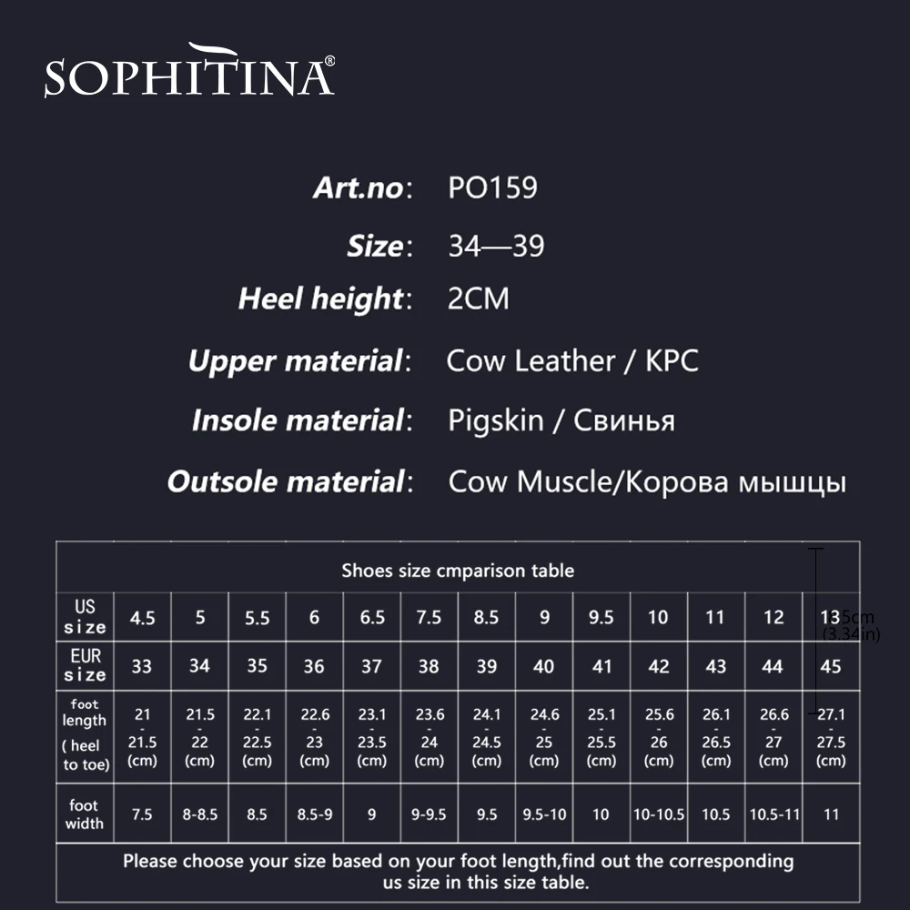 SOPHITINA/Модные женские босоножки из натуральной кожи классические офисные туфли с