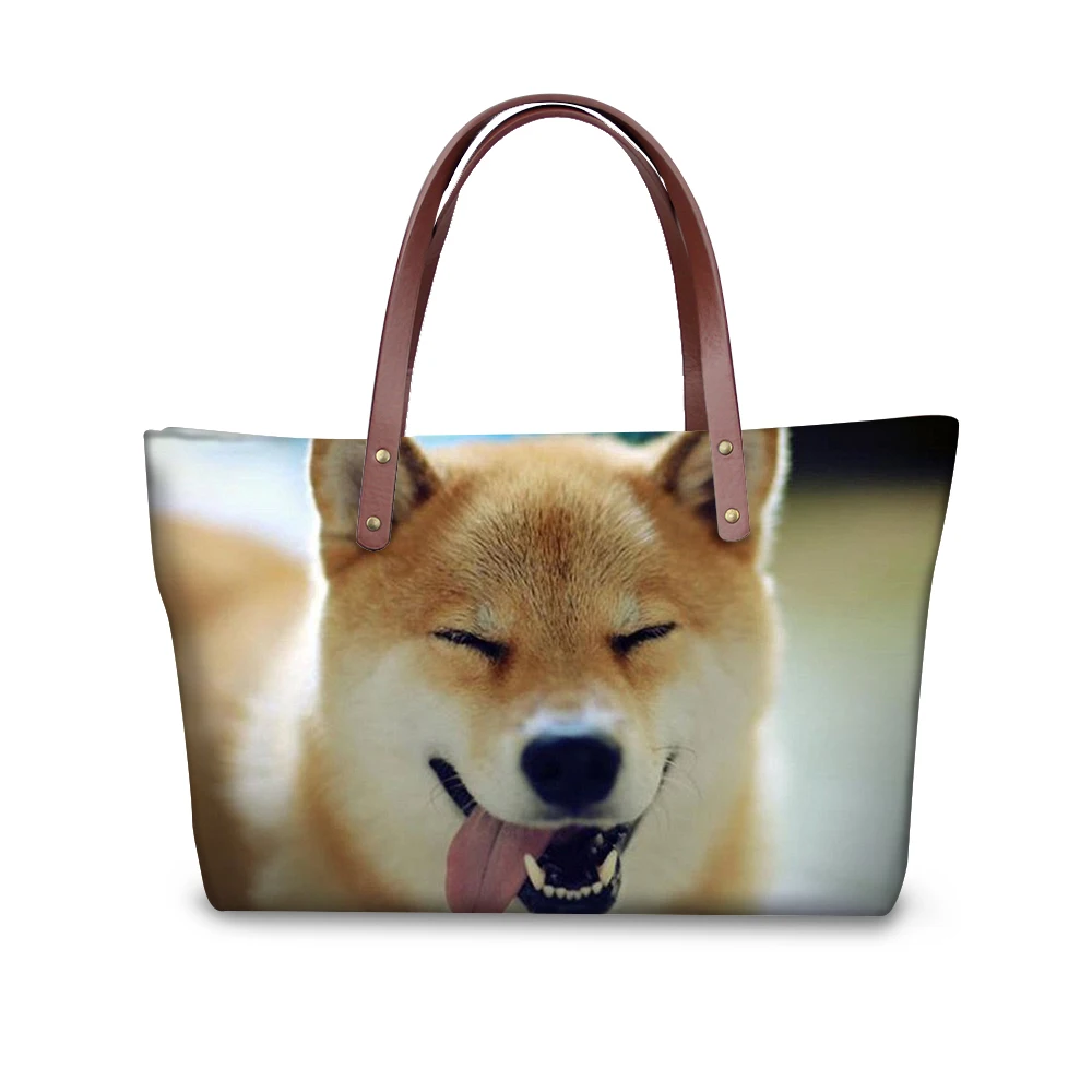 Us 2515 32 Offforudesigns Puppy Akita Printing Hand Bag Large Capacity Shiba Inu Design With High Quality Sac Casual Tote Bag Grand Sac Femme In
