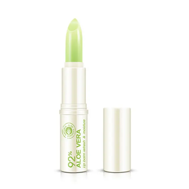 BIOAQUA Natural Aloe Moisturizing Lip Balm Colorless Refine Repair Lip Wrinkles for Woman Winter Lip Care