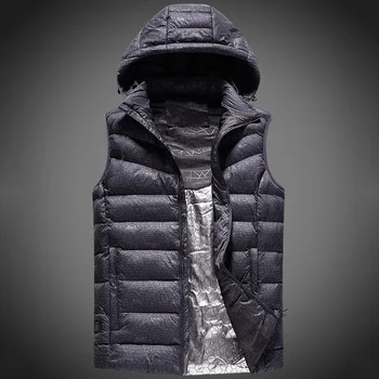 

Warm Outwear Heated Heating Hooded Vest Coat Sleeveless Coat Winter Warm Washable Clothes Down Coat H9