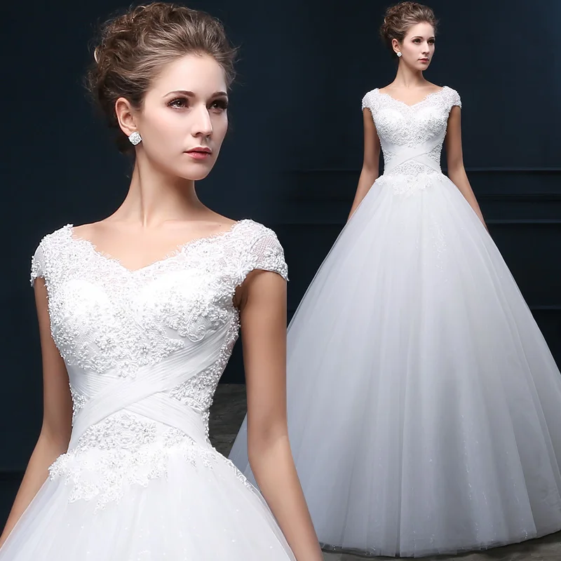 Fairy wedding dress formal dress 2015 bridal slit neckline maternity