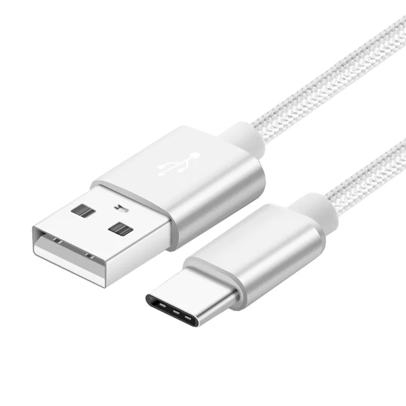 Кабель usb type C нейлоновая оплетка 2A Быстрый кабель type-C для зарядки данных для samsung LG Oneplus 0,25 M 1M 1,5 M 2M USB C зарядный кабель