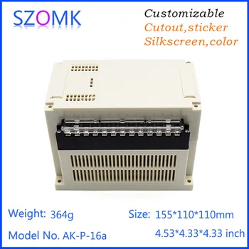 

10 pieces szomk din rail box electronic enclosures housing rail din case for electronics case 155*110*110mm
