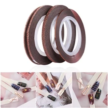 4 pcs/paquet Rose or ongles Striping bande ligne mat paillettes autocollants adhésif autocollant Nail Art bricolage style décoration 1/2/3mm(China)