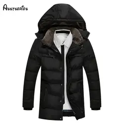 2018 толстое теплое зимнее пальто для молодых людей модная тонкая куртка мужская новая куртка с капюшоном мужские парки WN 120