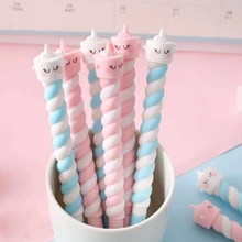 1 шт. 0,5 мм Kawaii Cotton candy гель для дизайна черные чернила для ручек канцелярских принадлежностей забавная ручка письменная работа в офисе школьная Ручка детских товаров, tt-4001