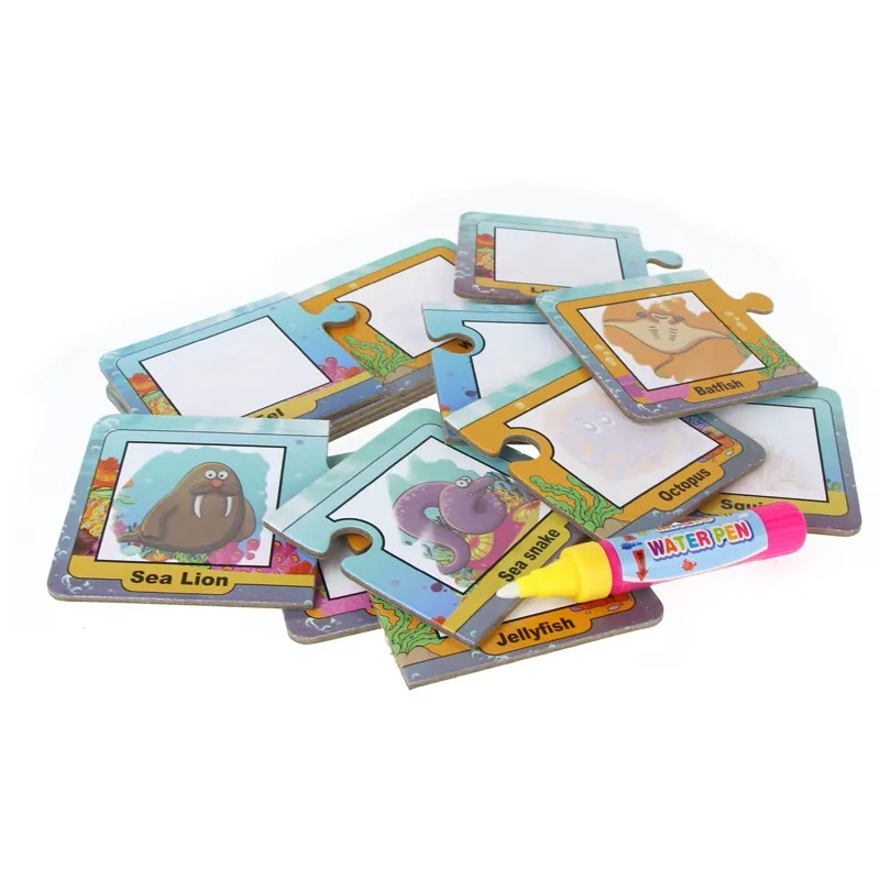 Download New Magic Kids Water Drawing Book with 1 Magic Pen / Intimate Coloring Book Water Painting Board ...