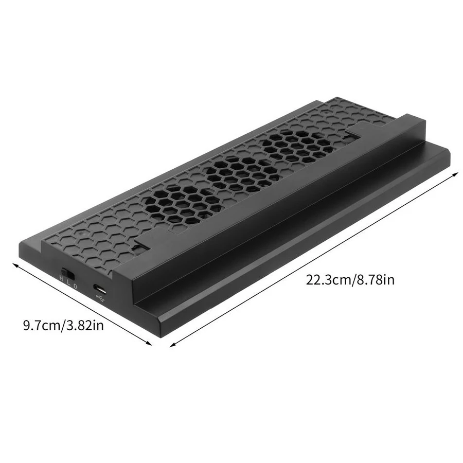  for Xbox One Slim Cooling Dock Vertical Stand Built-in 3 High Speed Fans 2-Port USB Charging & Data