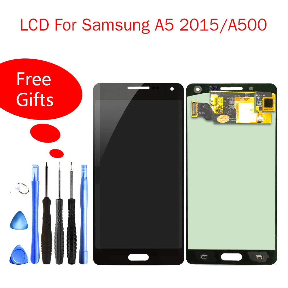 

Quality Amoled LCD For Samsung Galaxy A5 2015 Display Touch Screen Digitizer A500FU A500 A500F A500M For Samsung Galaxy A5