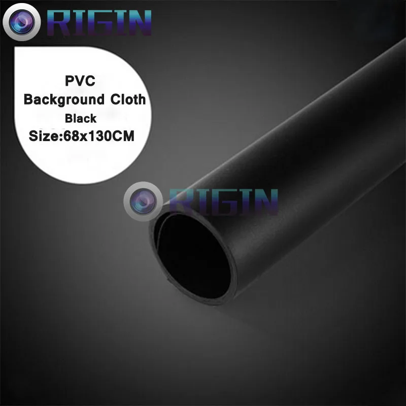 

Black Color PVC Photo Photography Studio Lighting Backdrop Background Forsted Cloth Size 68cm*130cm Anti-wrinkle/Anti dirty