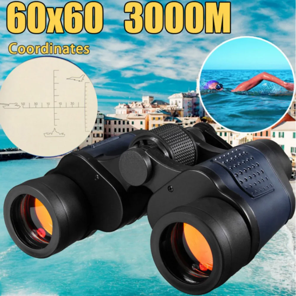 

High Clarity 60x60 Zoom HD Binoculars Hunting Camping Travelling Telescope Night Vision Binoculars With Coordinates 3000M