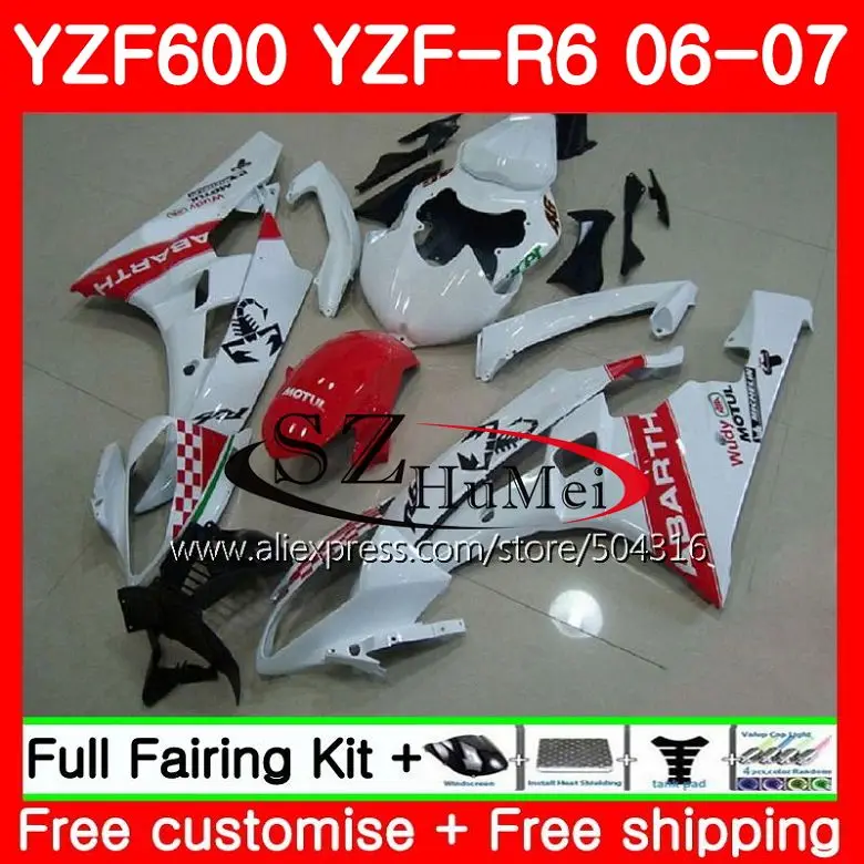 

Body For YAMAHA Scorpion Red YZF600 YZF-R6 06 07 YZF 600 R 6 Bodywork 69SH7 YZFR6 06 07 YZF-R600 YZF R6 2006 2007 Fairings kit