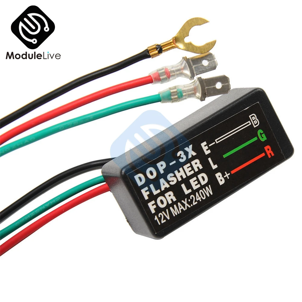 

Universal Car Motorcycle LED Halogen Turn Signal Light Flasher Relay Blinker 3 Pin 3-Pin For Car Motorbike Safety