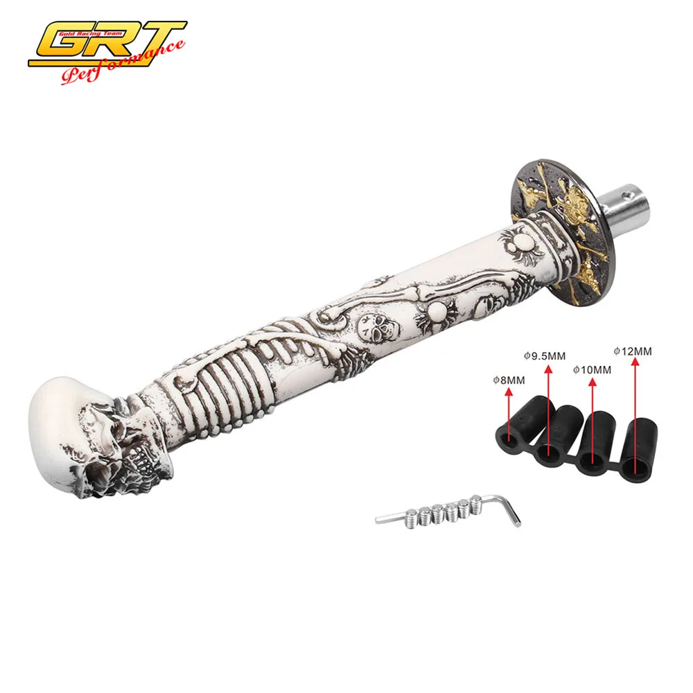 GRT Universal ABS Skull Head Car Gear Shifter Knob Skull Shifter Lever