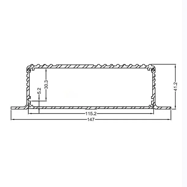 Алюминий корпус прибора Электроника оболочки корпус PCB проекта коробки DIY 147x41x100 мм прессованного настенного монтажа корпус