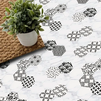 

Funlife Floor Stickers Geometric Graphic DIY Anti-Slip Self-adhesive Waterproof WallPaper for Hotel Bathroom Bedroom DB080