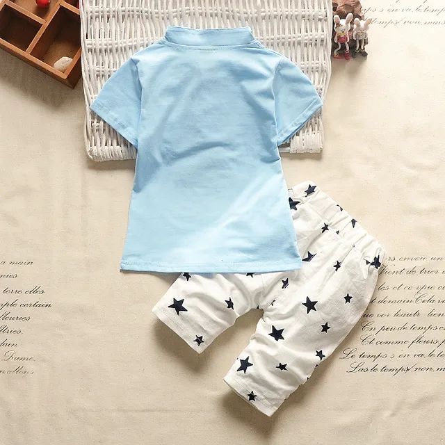 Newborn Baby Boys Star Pattern Clothing Sets Summer 1