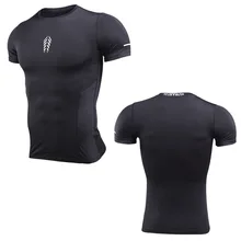 Эластичные; компрессионные рубашки быстросохнущие фитнес-плотно спортивные топы Спортивные футбольные Джерси Спортивная тренировочная Спортивная одежда Мужская Рашгард