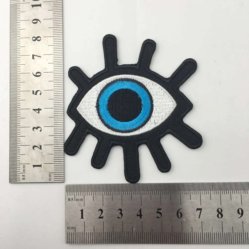 2018 New Fashion Eye Style Embroidered Patches For Clothing Decoration (2)