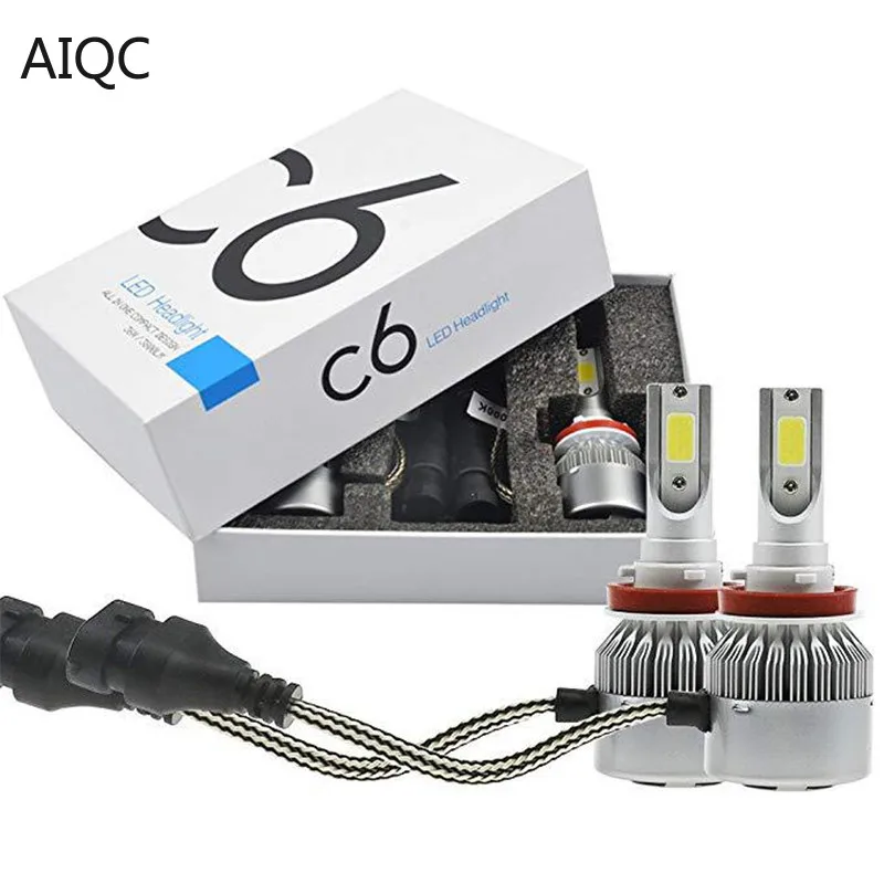 

2Pcs C6 COB Car Headlight Bulbs H1 H3 H4 H7 H8 H9 H11 9005 9006 9012 9004 9007 H13 880 881 Car LED Headlight 6000K Led Light