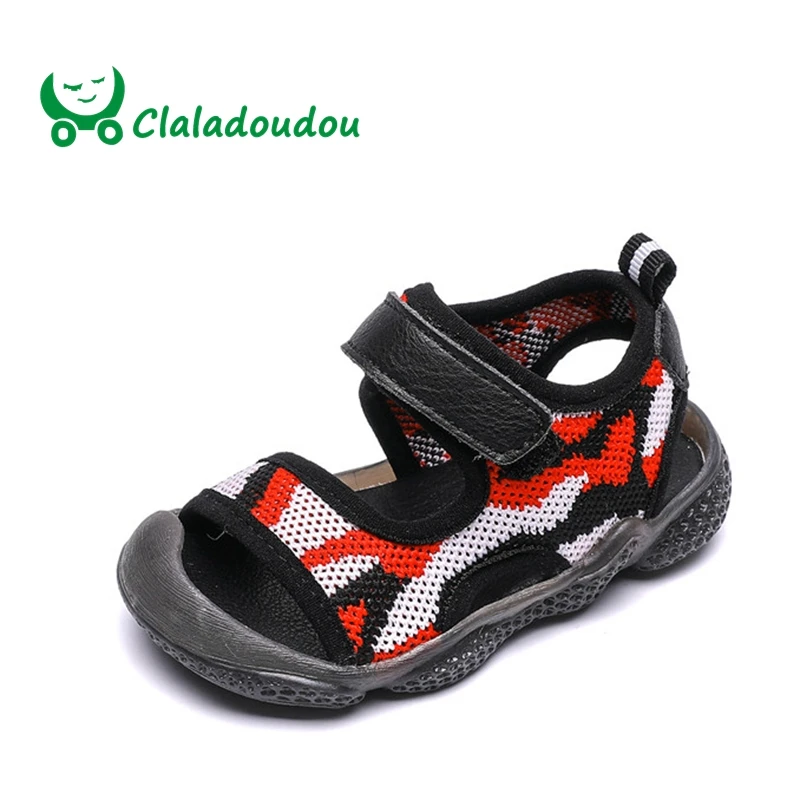 

Claladoudou 11.5-13.5CM Brand Camouflage Baby Boy Slippers Kids Beach Sandals Infant Shoes Anti-slip Toddler Boy Shoes Fashion