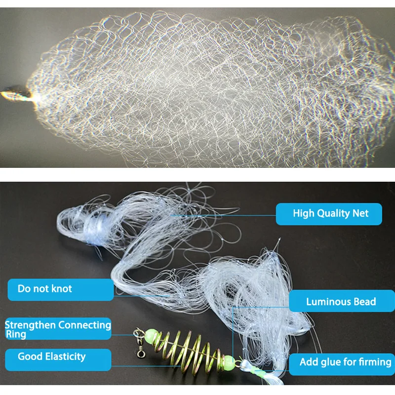 2 шт/лот медная пружина рыболовная сеть для мелководья маленькая сетка рыболовная сеть подходит для телескопической удочки ночные рыболовные снасти M12