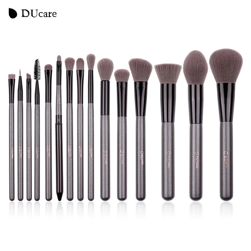 

DUcare 15Pcs High Quality Makeup Brushes Set Cosmetic Make up Brush Kit Professional Foundation Eye Shadow Brush Makeup Tool