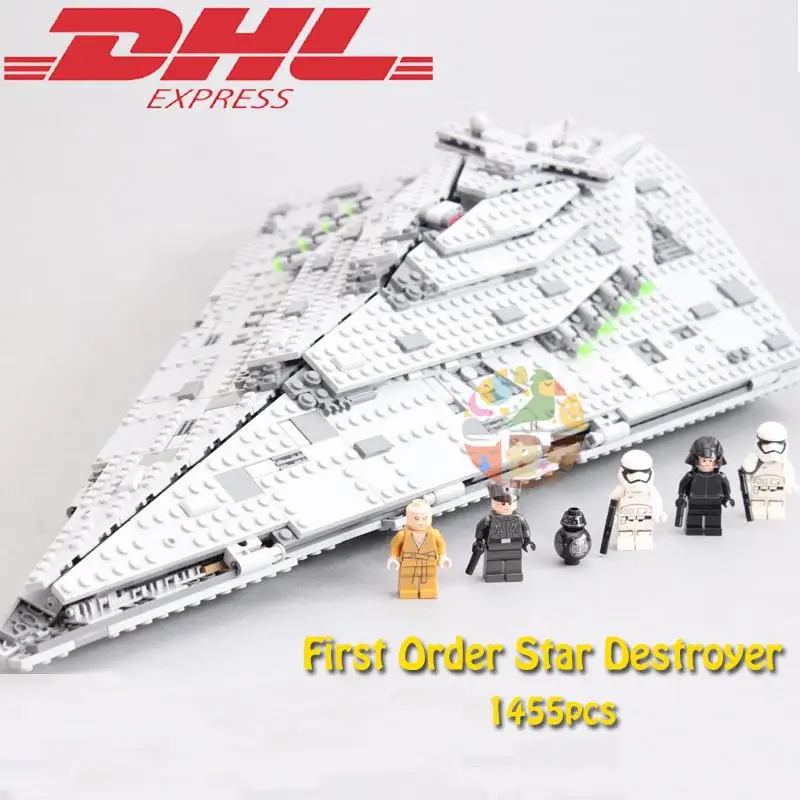 

star wars series 1455PCS The First Order Star Destroyer Model Building Block Brick Toys For Children Birthday Gift