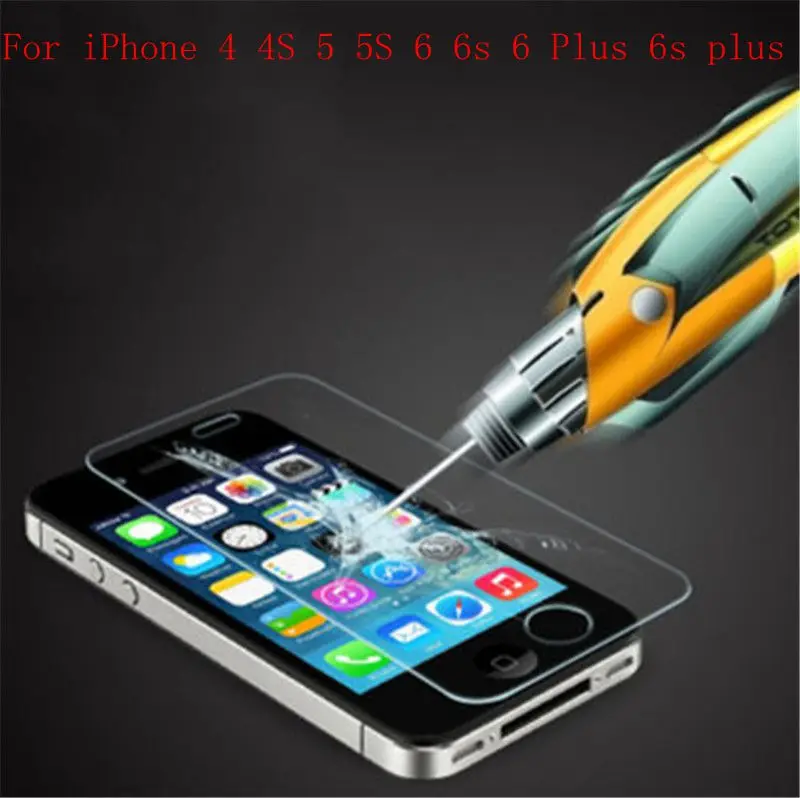 New Arrival 0.3 mm Anti-Explosion Shock Film Guard Screen Protector for iPhone 4 4s 5 5s 6 6s 6 Plus capa fundas glass protector