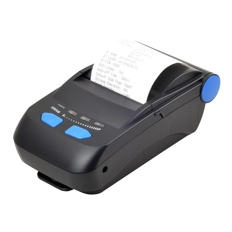 Bluetooth+ USB портативный мобильный чековый принтер 58 мм Термальный чековый пос принтер с низким уровнем шума Мини Принтер - Цвет: Черный