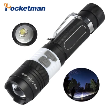 

Portable Light mini USB flashlight XM-L T6 LED torch Rechargeable Built-in Battery Waterproof Flash Light 2000LM
