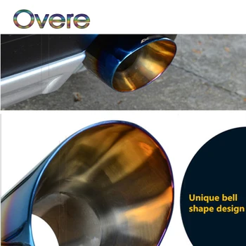 

Overe 1PC Stainless Steel Car Exhaust Pipe Cover For Mitsubishi ASX 2011 2012 2013 2014 Muffler Pipe Car-special Accessories