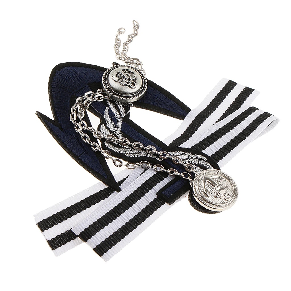 3 Pieces Pre-tied Bowknot Brooch Striped Fabric Bow Tie Men Wome Badge