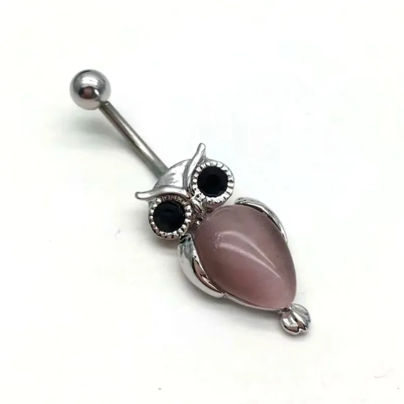owl navel ring-PURPLE