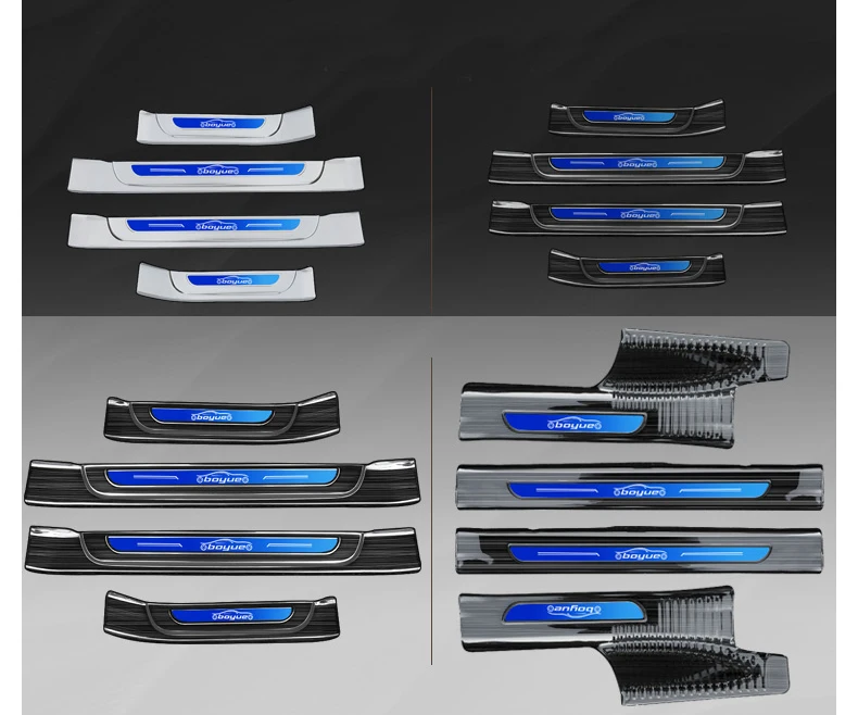 Lsrtw2017 автомобильный край двери против царапин порога Накладка для задней кромки кузова для Geely Boyue Atlas аксессуары для интерьера