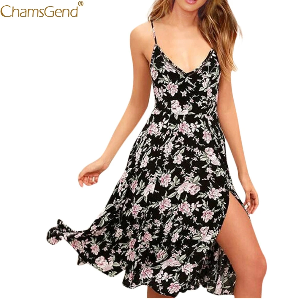

Fashion Black formal dress women elegant dress women summer V-Neck Sleeveless Printing Sling unicorn dress girl Sexy Apr