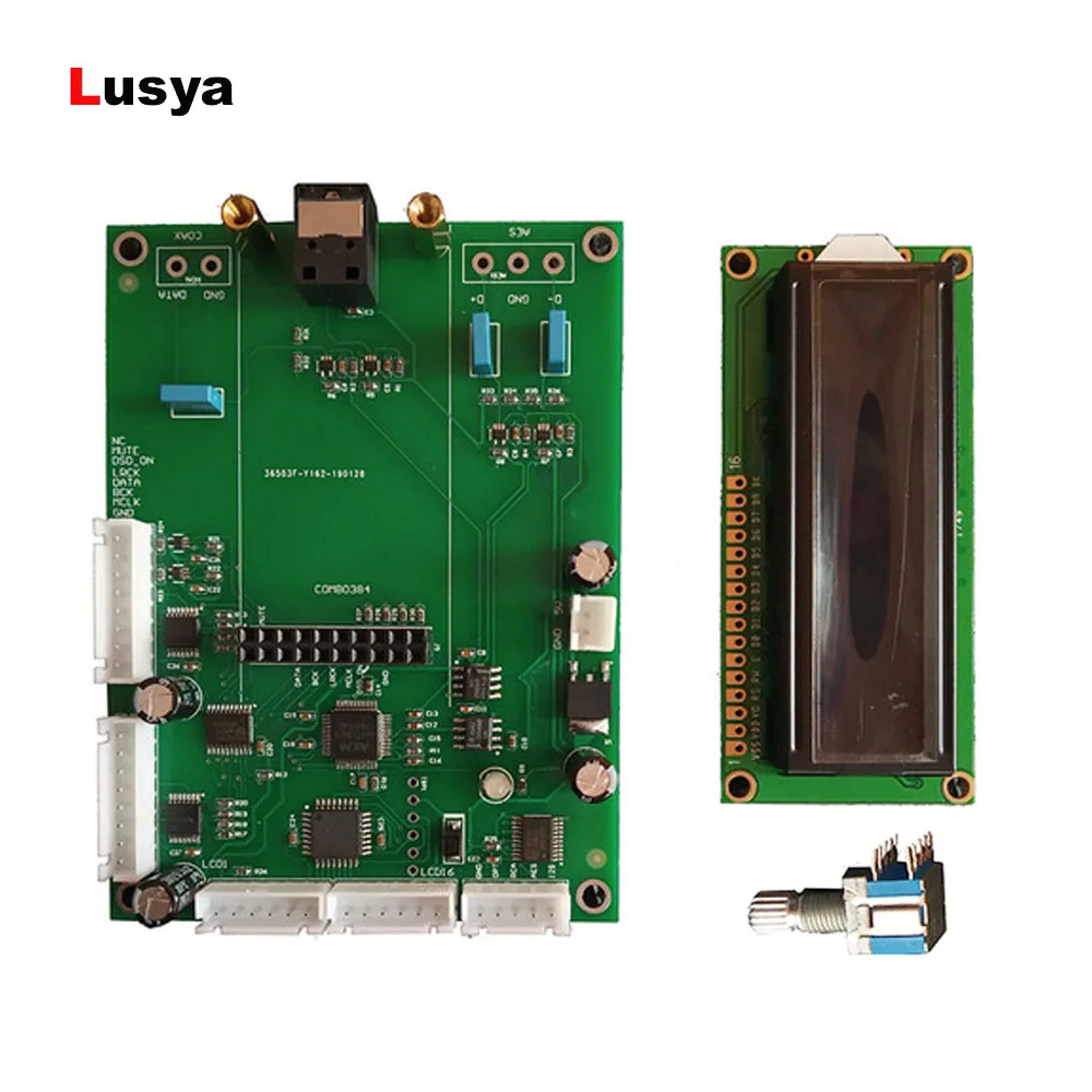 

Ak4118 Digital Receiver Board With 1602 LCD Screen Coaxial Fiber AES Italian XMOS Input Support 192kHz T0407